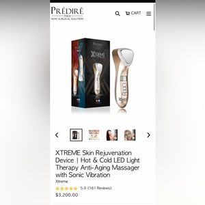 XTREME Skin Rejuvenation LED Light Anti-Aging
Massager w Sonic Vibration